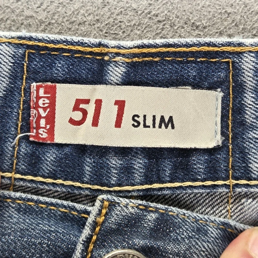 Vintage Levis 511 Jeans Mens Slim Engineered Honeycomb Medium Wash Fits 29x32‎